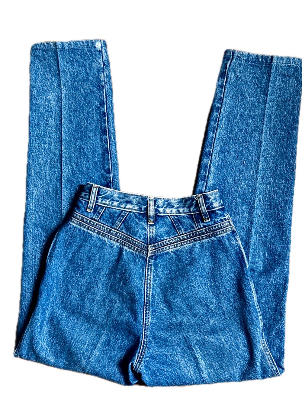 Thoroughbred ~ Size 7 (26/33) ~ Vintage ~ USA ~ Denim Blue ~ Cowboy Jeans